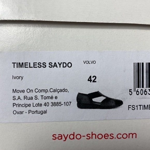 Saydo Timeless ivory leather comfort wedge sandals size 11 NIB - Picture 5 of 5